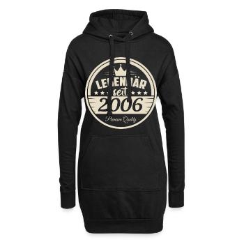 Legendär seit 2006 - Hoodie-Kleid - Schwarz - Vorne