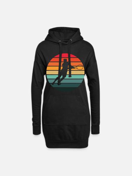 Tennis - Hoodie-Kleid - Schwarz