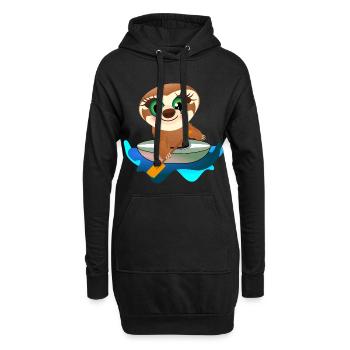 ENFANTS KAYAK CANOË PARESSEUX - Sweat-shirt à capuche long Femme - noir - Devant