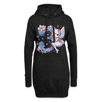 3 Jahre Fee Elfe Geburtstag Geschenk - Hoodie-Kleid - Schwarz - Vorne