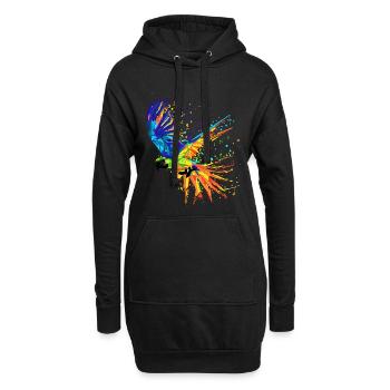 Vogel Tropisch Africa Tierliebhaber Papagei Tier - Hoodie-Kleid - Schwarz - Vorne
