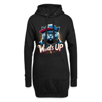 BKH Britisch Kurzhaar Blue Katze Gangsta Geschenk - Hoodie-Kleid - Schwarz - Vorne