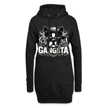 Boston Terrier Gangsta Gangster chien cadeau - Sweat-shirt à capuche long Femme - noir - Devant