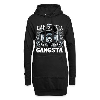 BKH Britisch Kurzhaar Blue Katze Gangsta Gangster - Hoodie-Kleid - Schwarz - Vorne