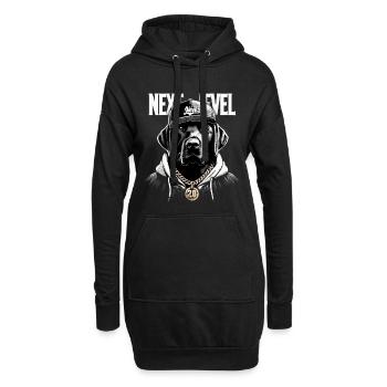 Schwarzer Labrador Next Level Hund Geschenk - Hoodie-Kleid - Schwarz - Vorne