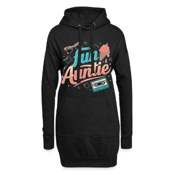Fun Auntie Vibes für coole Tanten - Hoodie-Kleid - Schwarz - Vorne