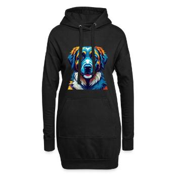 Chien de berger d’Anatolie Race Dessin animé Kawaii - Sweat-shirt à capuche long Femme - noir - Devant