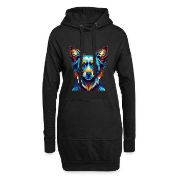 Peruanische Inka-Orchidee-Hunderasse Karikatur Kawaii - Hoodie-Kleid - Schwarz - Vorne