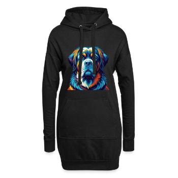 Alpine Mastiff Hunderasse Bunte Karikatur Kawaii - Hoodie-Kleid - Schwarz - Vorne