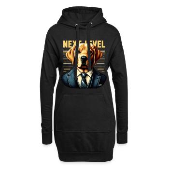 Dudley Labrador Anzug Next Level Hund Geschenk - Hoodie-Kleid - Schwarz - Vorne