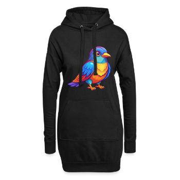 Kuckuck Bunte Kawaii Cartoon Figur Clipart - Hoodie-Kleid - Schwarz - Vorne