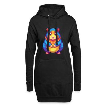 Hamster Bunte Kawaii Cartoon Figur Clipart - Hoodie-Kleid - Schwarz - Vorne