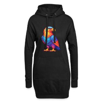 Adler Bunte Kawaii Cartoon Figur Clipart - Hoodie-Kleid - Schwarz - Vorne