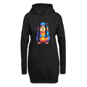 Gopher Colorful Kawaii Cartoon Character Clipart - Hoodie Dress - black - Front