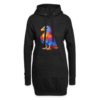 Adler Bunte Kawaii Cartoon Figur Clipart - Hoodie-Kleid - Schwarz - Vorne