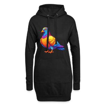 Taube Bunte Kawaii Cartoon Figur Clipart - Hoodie-Kleid - Schwarz - Vorne