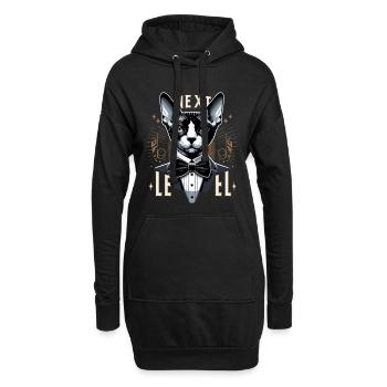Cornish Rex Anzug Next Level Katze Geschenk - Hoodie-Kleid - Schwarz - Vorne