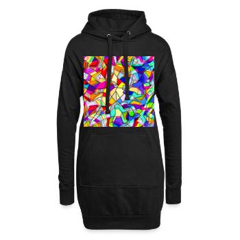 Holographie - Hoodie-Kleid - Schwarz - Vorne