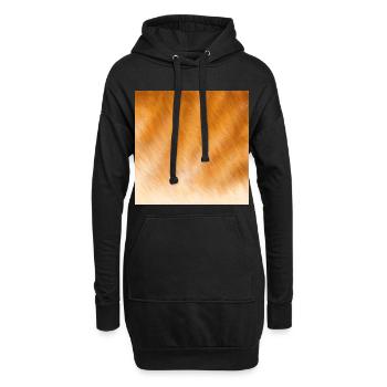 Rotes Katzenfell - Hoodie-Kleid - Schwarz - Vorne