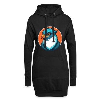 Kuckucksvogel Niedliches Kawaii Cartoon Tier Haustier Logo - Hoodie-Kleid - Schwarz - Vorne