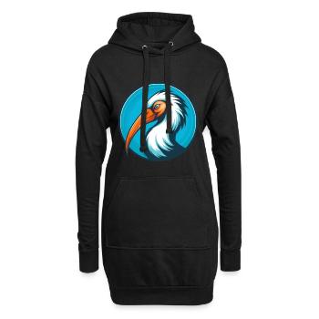 Ibis Niedliche Kawaii Cartoon Clipart Tier Haustier Logo - Hoodie-Kleid - Schwarz - Vorne