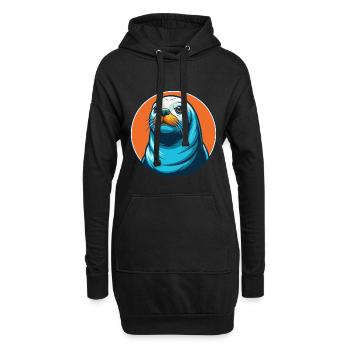 Siegel Niedliche Kawaii Cartoon Clipart Tier Haustier Logo - Hoodie-Kleid - Schwarz - Vorne