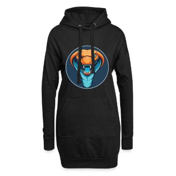Snake Cute Kawaii Cartoon Clipart Animal Pet Logo - Hoodie Dress - black - Front