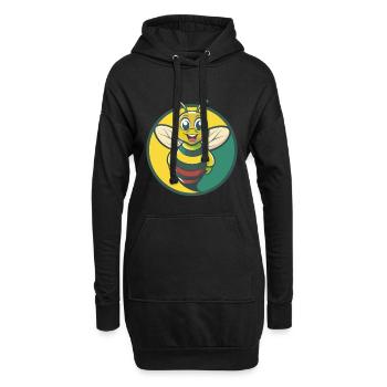 Biene Niedliche Kawaii Cartoon Clipart Haustier Tier - Hoodie-Kleid - Schwarz - Vorne