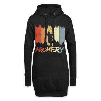 Bogensport - Hoodie-Kleid - Schwarz - Vorne