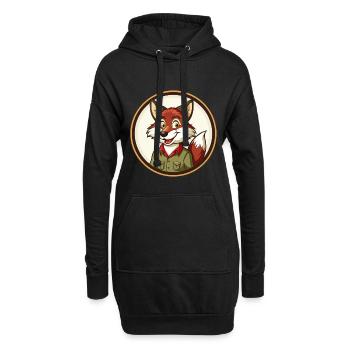 Fuchs Bunte Kawaii Cartoon Figur Clipart Haustier - Hoodie-Kleid - Schwarz - Vorne