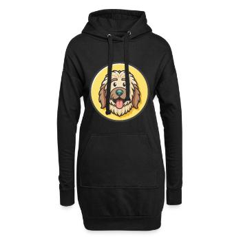 Bergamasco Schäferhund Hunderasse Lustige Karikatur Kawaii - Hoodie-Kleid - Schwarz - Vorne