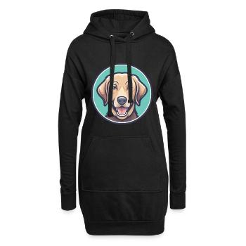 Chesapeake Bay Retriever Hunderasse Karikatur Kawaii - Hoodie-Kleid - Schwarz - Vorne