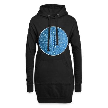 Signe astrologique du scorpion - Sweat-shirt à capuche long Femme - noir - Devant