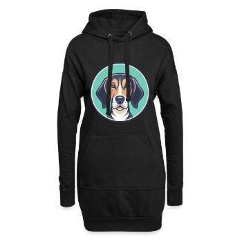 Istrischer Kurzhaar Hund Hund Rasse Karikatur Kawaii - Hoodie-Kleid - Schwarz - Vorne