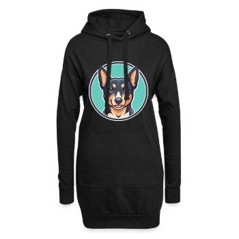 Lancashire Heeler Hunderasse Cartoon Kawaii Clipart - Hoodie-Kleid - Schwarz - Vorne