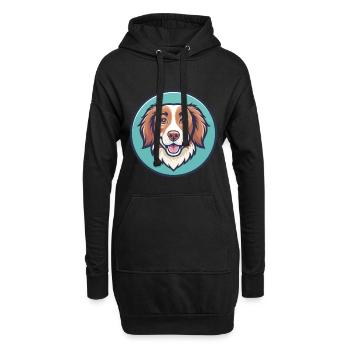 Nouvelle-Écosse Canard Tolling Retriever Chien Dessin animé Animal de compagnie - Sweat-shirt à capuche long Femme - noir - Devant