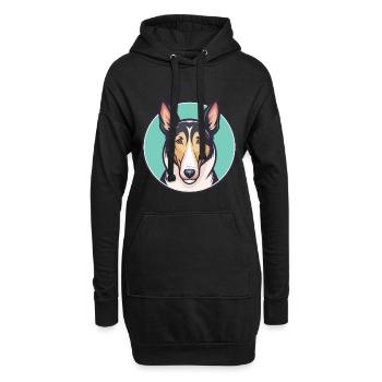 Smooth Collie Hunderasse Cartoon Kawaii Clipart Haustier - Hoodie-Kleid - Schwarz - Vorne