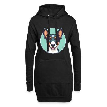 Baum Feist Hund Rasse Cartoon Kawaii Clipart Haustier - Hoodie-Kleid - Schwarz - Vorne