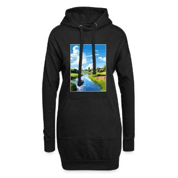 Dedham Vale Aonb Travel Poster Souvenir Paint WPA - Hoodie Dress - black - Front
