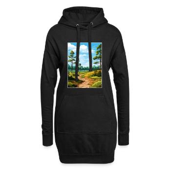 Cannock Chase Aonb Affiche de voyage Souvenir Peinture WP - Sweat-shirt à capuche long Femme - noir - Devant