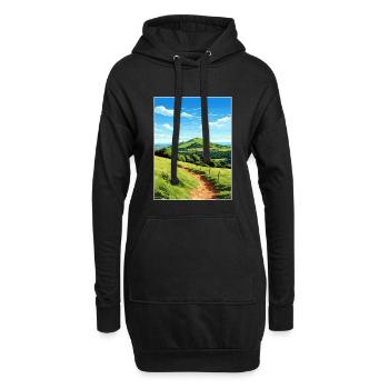Malvern Hills Aonb Reise Poster Souvenir Farbe WP - Hoodie-Kleid - Schwarz - Vorne