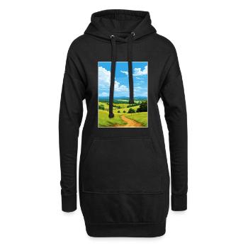 Surrey Hills Aonb Reise Poster Souvenir Farbe WPA - Hoodie-Kleid - Schwarz - Vorne