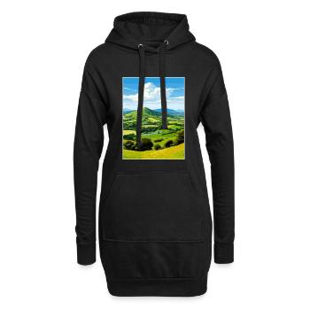 Malvern Hills Aonb Reise Poster Souvenir Farbe WP - Hoodie-Kleid - Schwarz - Vorne