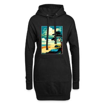 Norfolk Coast Anob Affiche de voyage Souvenir Peinture WP - Sweat-shirt à capuche long Femme - noir - Devant