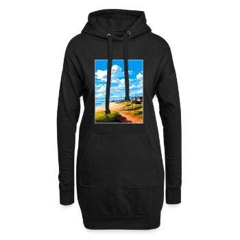 Suffolk Coast Heaths voyage affiche souvenir WPA - Sweat-shirt à capuche long Femme - noir - Devant