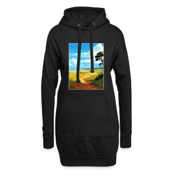 Suffolk Coast Heaths voyage affiche souvenir WPA - Sweat-shirt à capuche long Femme - noir - Devant
