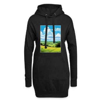 Cranborne Chase Aonb Affiche de voyage Souvenir WPA - Sweat-shirt à capuche long Femme - noir - Devant
