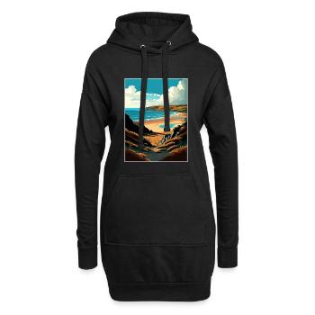 Gower Halbinsel Anob Reise Poster Souvenir WPA - Hoodie-Kleid - Schwarz - Vorne