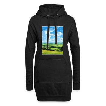 Cranborne Chase Aonb Affiche de voyage Souvenir WPA - Sweat-shirt à capuche long Femme - noir - Devant
