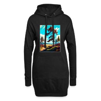 Cannock Chase Affiche de voyage Peinture Souvenir WPA - Sweat-shirt à capuche long Femme - noir - Devant